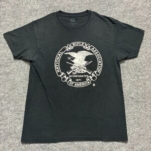 Official NRA National Rifle Association Mens T-Shirt Large Black Short Sleeve‎